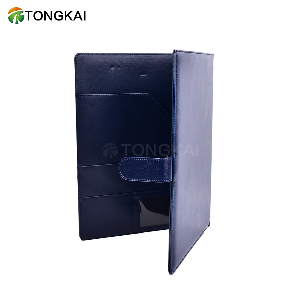 Hot Selling Wholesale Business A5  PU Leather File Folder Portable Desk Organizer Padfolios Customizable