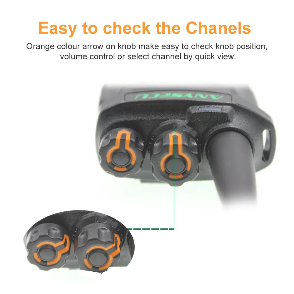 Anysecu AC-215R 7W Radio active view screen Walkie Talkie 400-480MHz Group call Ham Radio hidden screen UHF Transceiver