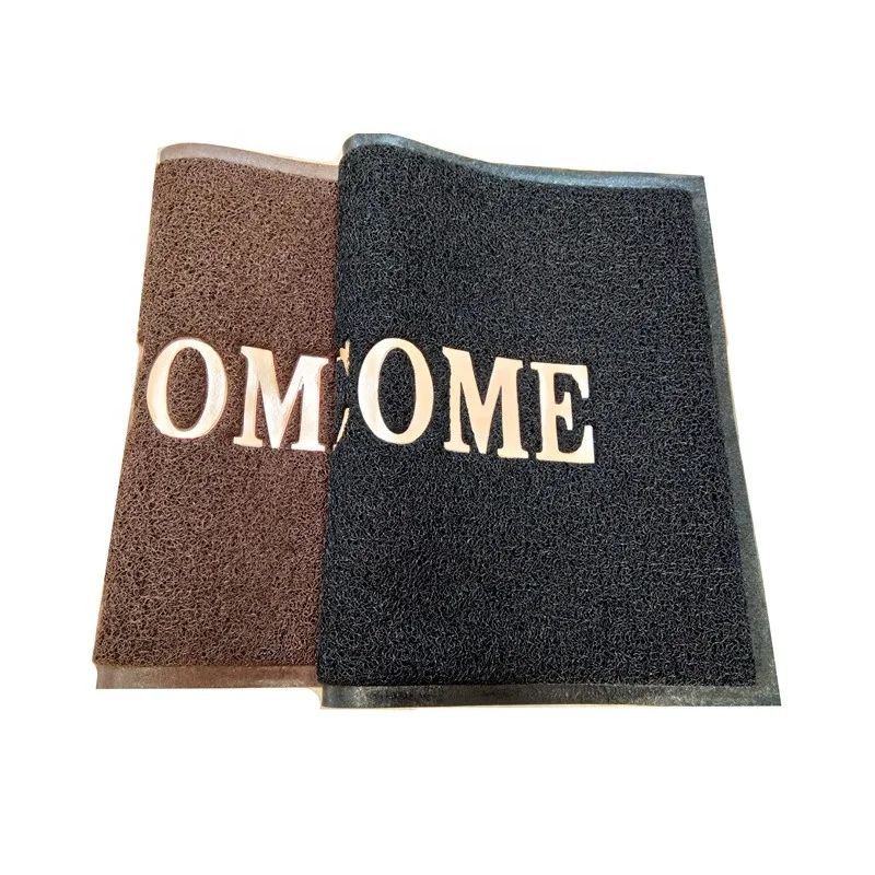 anti-slip waterproof custom embossed logo entrance mats pvc coil doormats indoor front welcome outdoordoor mats