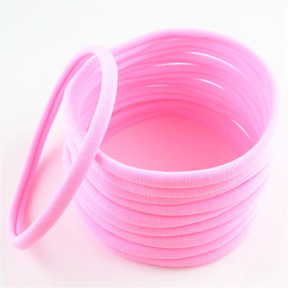 wholesale 31color U Pick 10mm Newborn Skinny Stretchy Nylon Headband Soft Solid Elastic Head Wrap