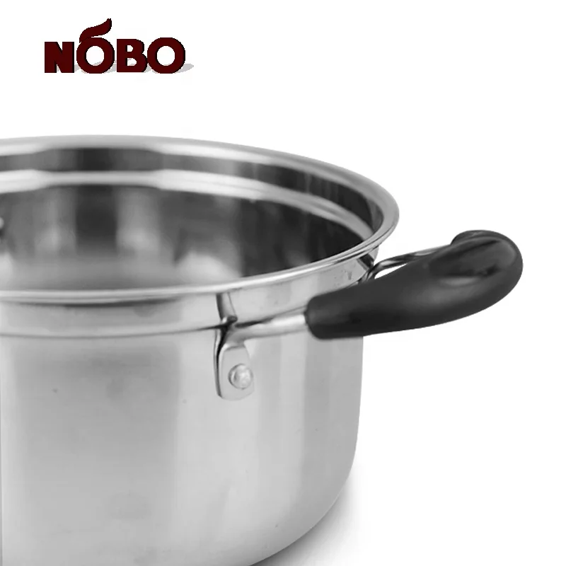 10pcs korea kitchen product cooking post set stainless steel cookware pot with double handle