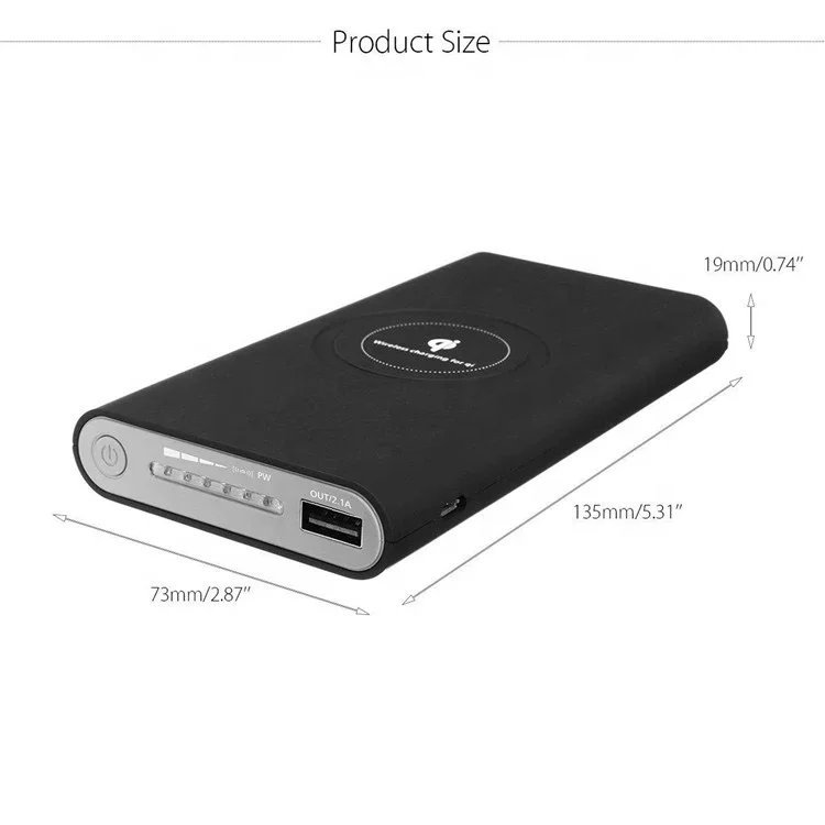 
Amazon Best Seller 10000mah Portable Wireless Power Bank Wireless Charger, Mobile Power Supply 10000mah for iPhone 8, X 
