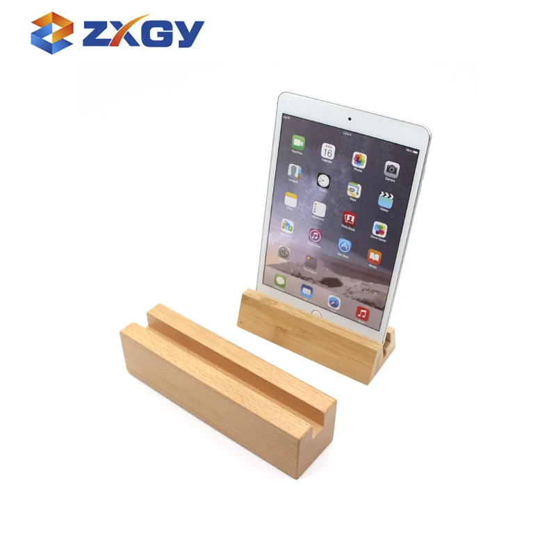 Natural Unfinished Wooden Menu Holder Base For Displaying
