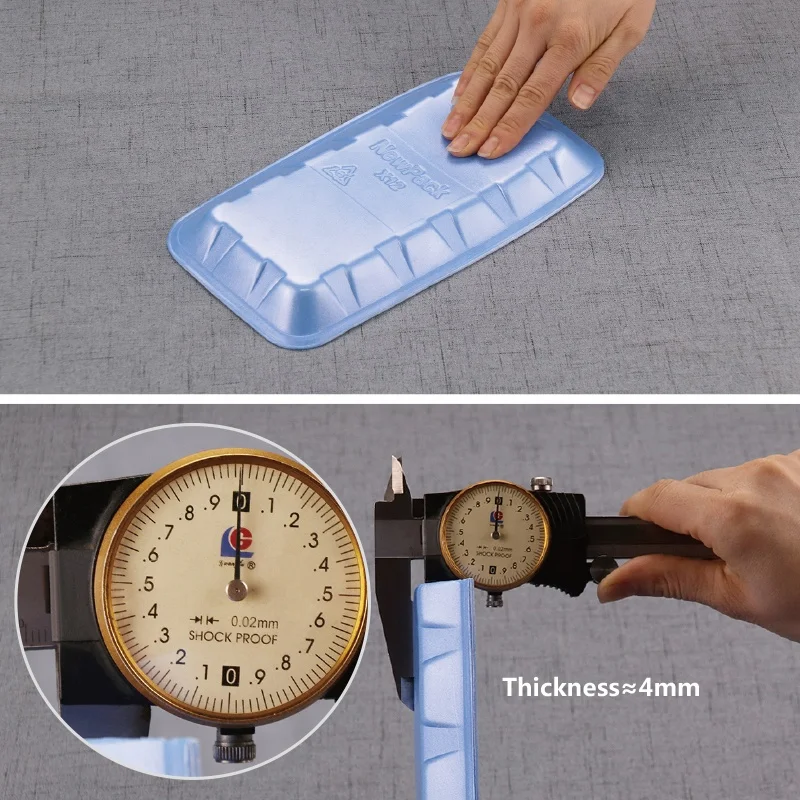 24*12.8*2.4cm Disposable foam tray for seafood fruit and meat supermarket frozen meat food foam trays in Food Grade material