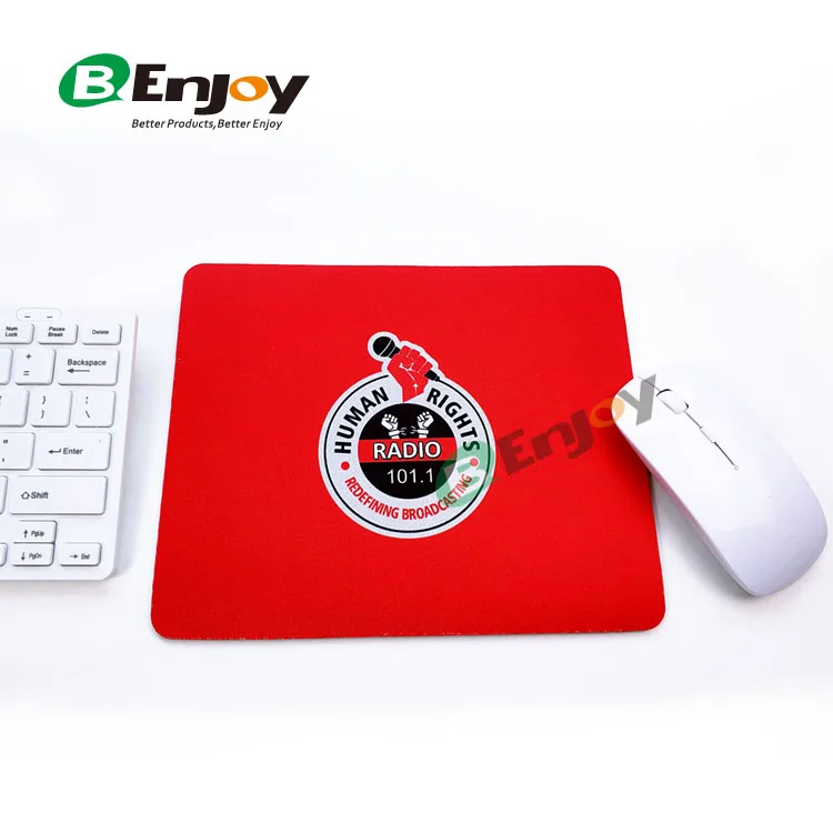 Custom Brand Logo Print Fabric Mouse Pad ,Plain Mouse Pad Red