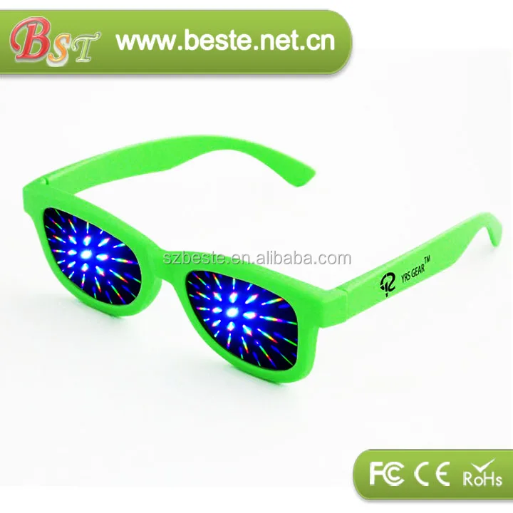 Promotion gift plastic diffraction glasses for Xmas celebration