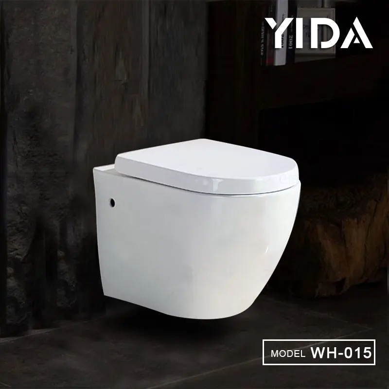 Western standard bathroom square P trap washdown wall hung toilet