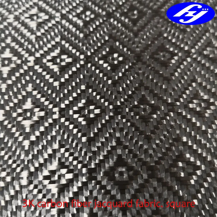 3K square design carbon fiber jacquard fabric