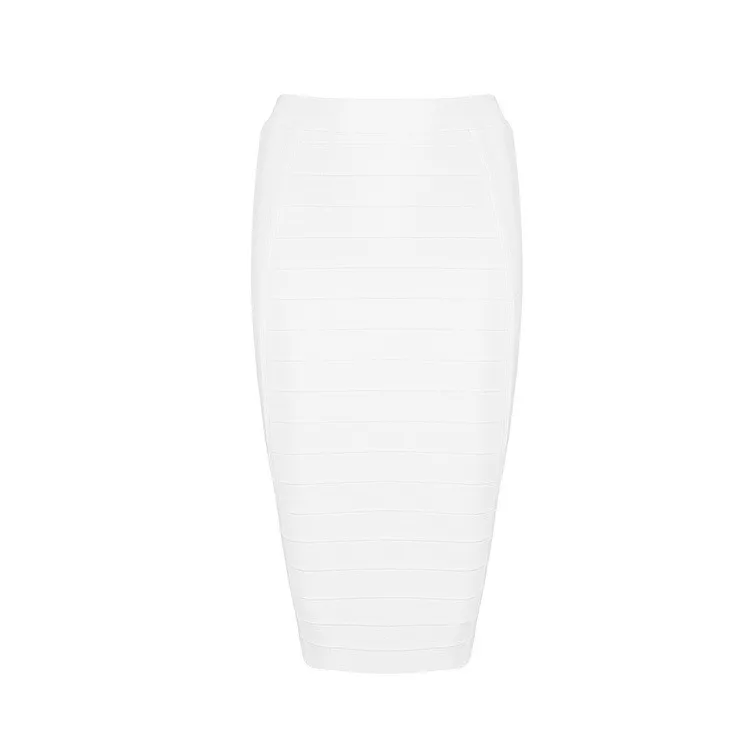 Elastic Women Knee Length Slim Over Hip Bandage Pencil Skirts Sexy Mini saia faldas