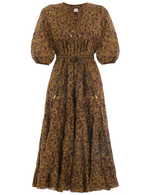 2019 Long Tiered Midi V neck Skirt Adult Age Group Resort Beach Dress Wholesale Women