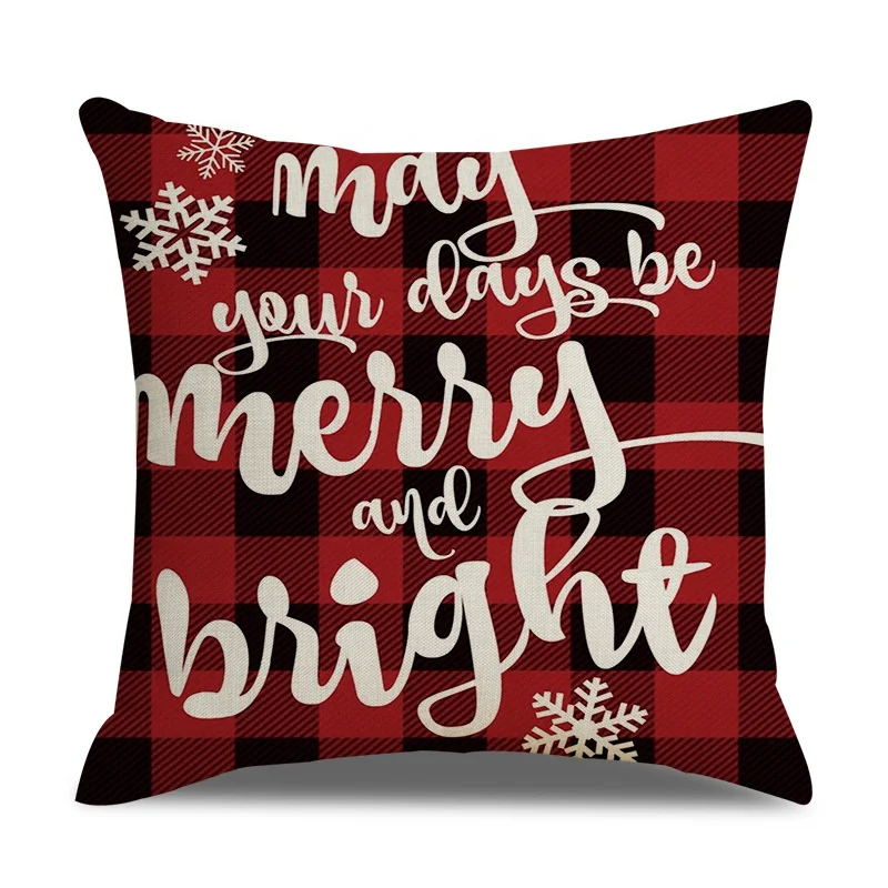 
Christmas cargo furniture cushion cover Christmas tree cushion cover deer printed travel outdoor decorative pillow cover 