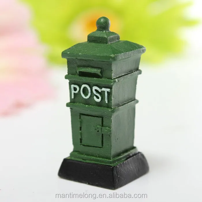 Micro moss nostalgic landscape resin ornaments small mailbox mailbox Europe retro craft ornaments