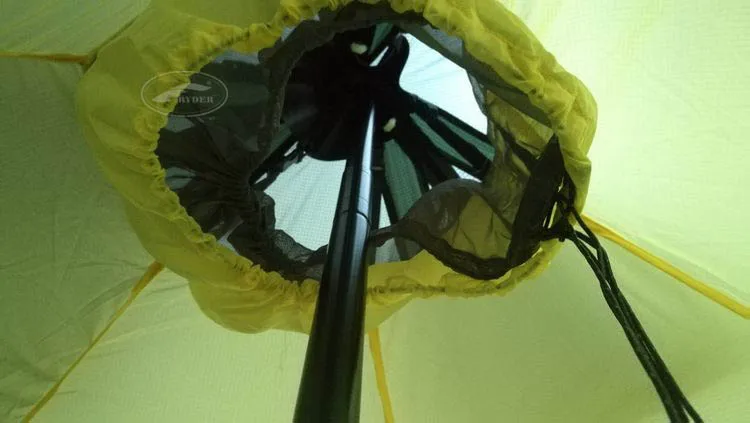 Custom Logo High End Camping Lightweight Double Sided Silicone Treating Nylon Outdoor Teepee Glamping Bell Family Tent