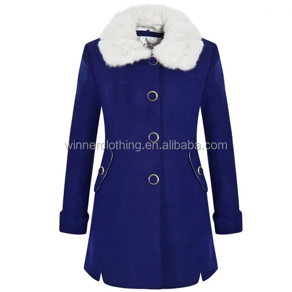 
Elegant rabbit fur collar White Princess Style Winter Coat for girls 