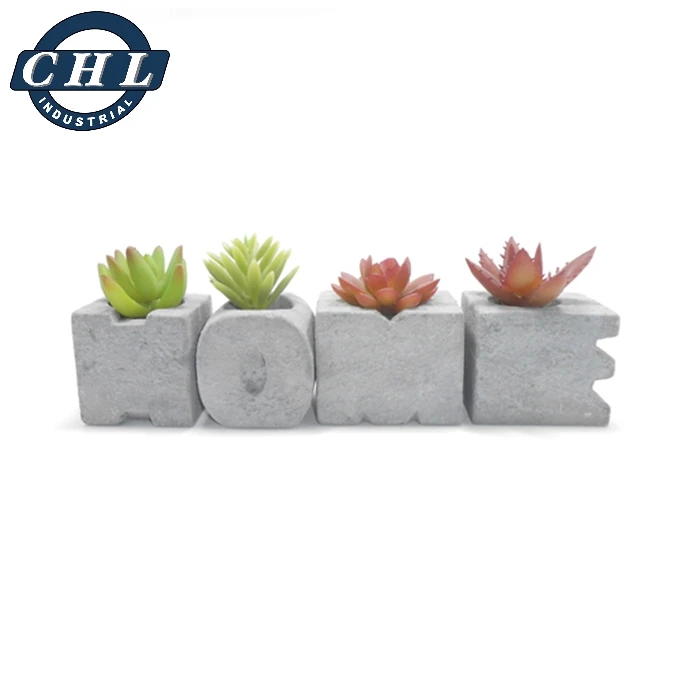 
Manufacturer promotional hot sale home decorative concrete cement stone craft house shape candle holder 