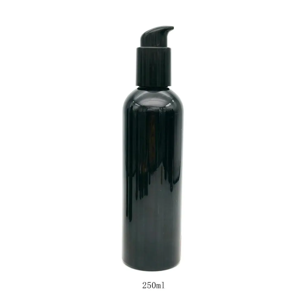 black plastic pet bottles 30ml 70ml  100ml 150 ml 200ml 250ml  300ml 500ml cosmetic packaging sprayer shampoo lotion pump bottle