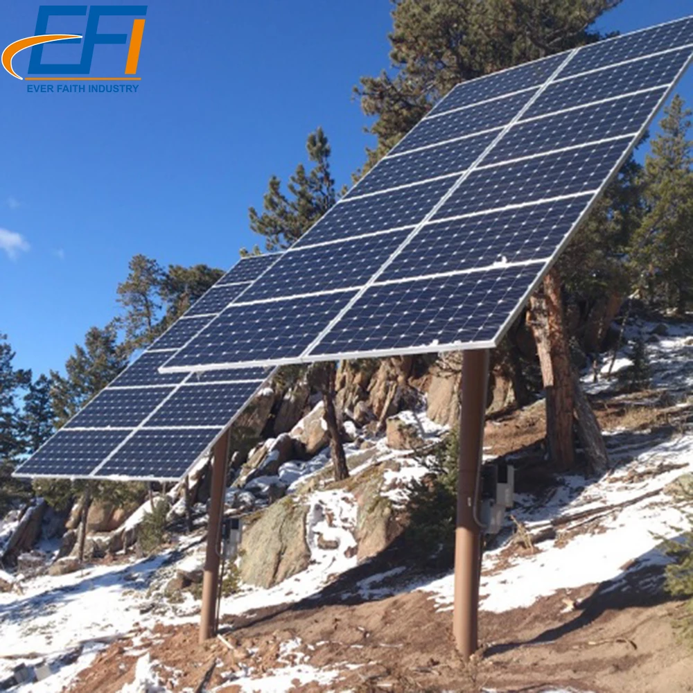 Galvanized Steel Rotate solar panel ground pole mounting holders Solar Panel Support Mounting Structure 45