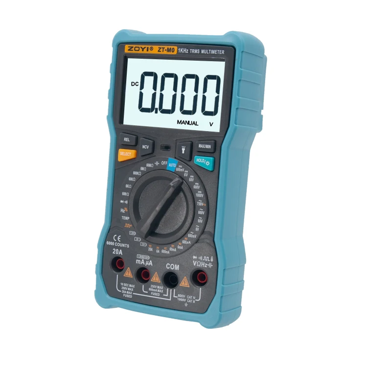 Умный Цифровой мультиметр 6000 отсчетов ЖК-дисплей с подсветкой ZT-M0 Авто Диапазон Цифровой мультиметр