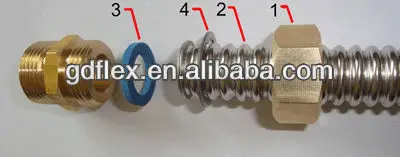 
dn20 Flexible corrugated stainless steel tube pipe 