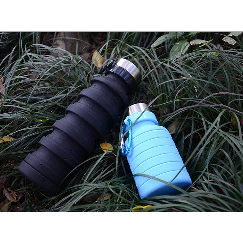 19.5OZ Most Popular Products Outdoor Sports Foldable Collapsible Silicone Smart Water Bottle With Custom Logo