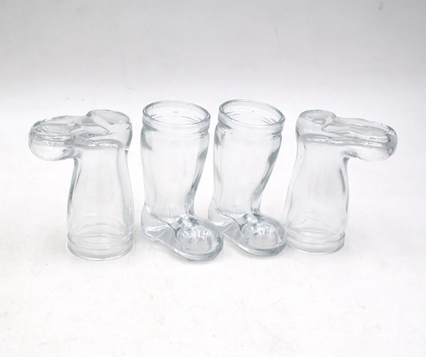 Promotion Gift Durable Entertainment Glassware Barware Clear crystal tumbler Mini 1.5 Ounce Boot shaped shot glasses