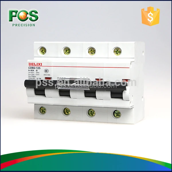 Mcb соучастником DELIXI CDB2 миниатюрный автоматический выключатель 10KA 63A 80A 100A 125A 3 P