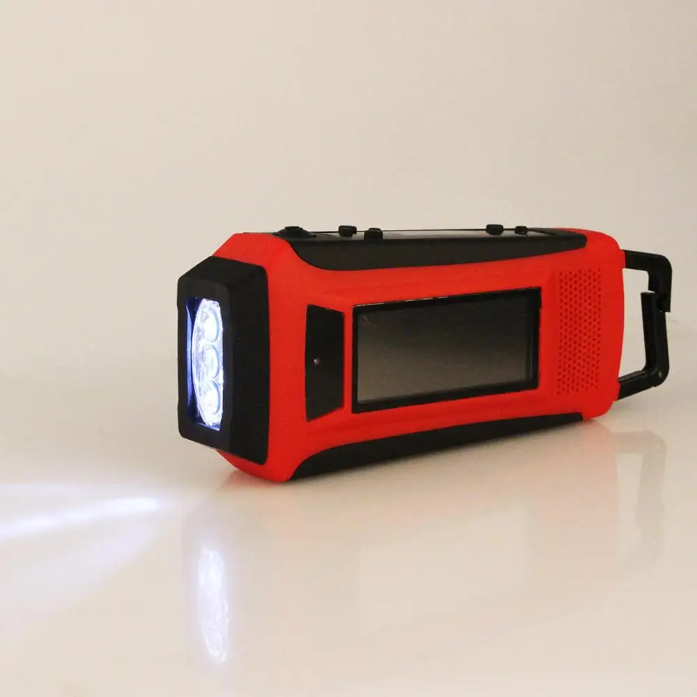 Digital Emergency Solar Hand Crank FM/AM/NOAA Weather Radio with LED Flashlight & Phone Charger & Screen