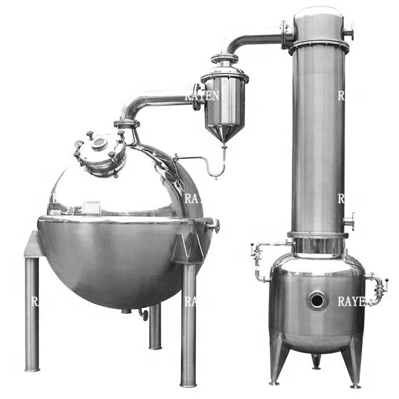 SUS304 or 316L stainless steel concentrated milk vacuum evaporation machine