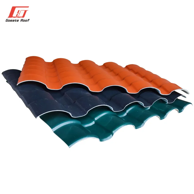 new goods look like romane clay roof tile  Plastic building materials roof designs ASA synthetic Chinese style resin tile