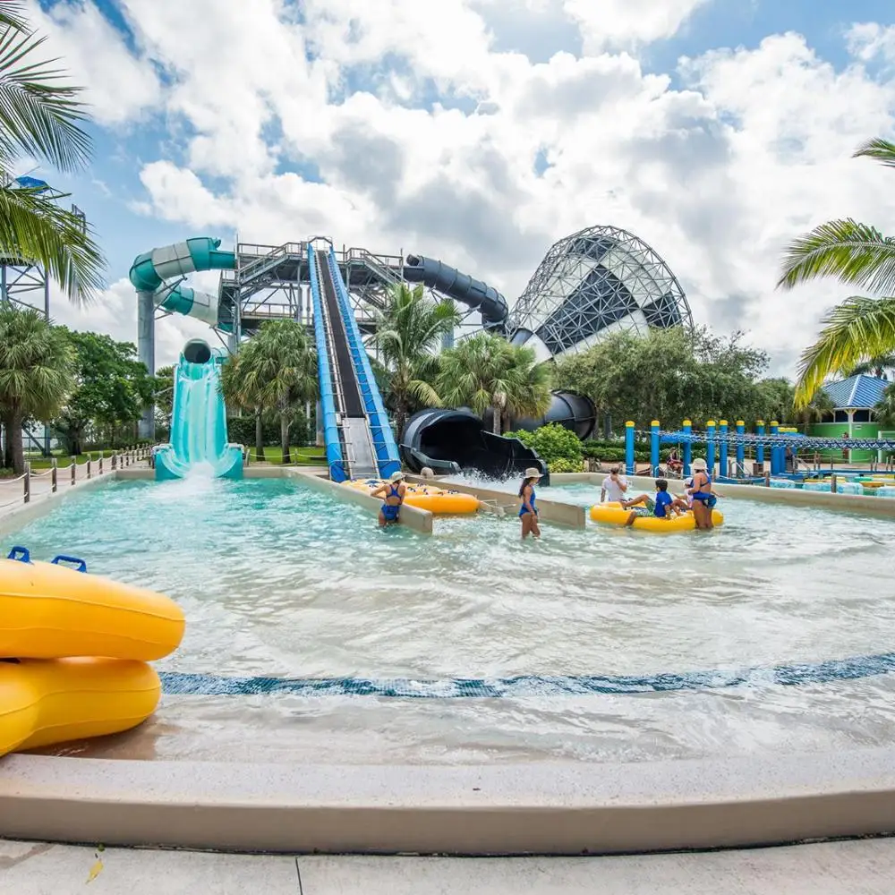 Fiberglass Large Water Slides Used Swimming Pool Slide for Sale Outdoor Playground Water Park Free Fall Kids & Adult Body Slide