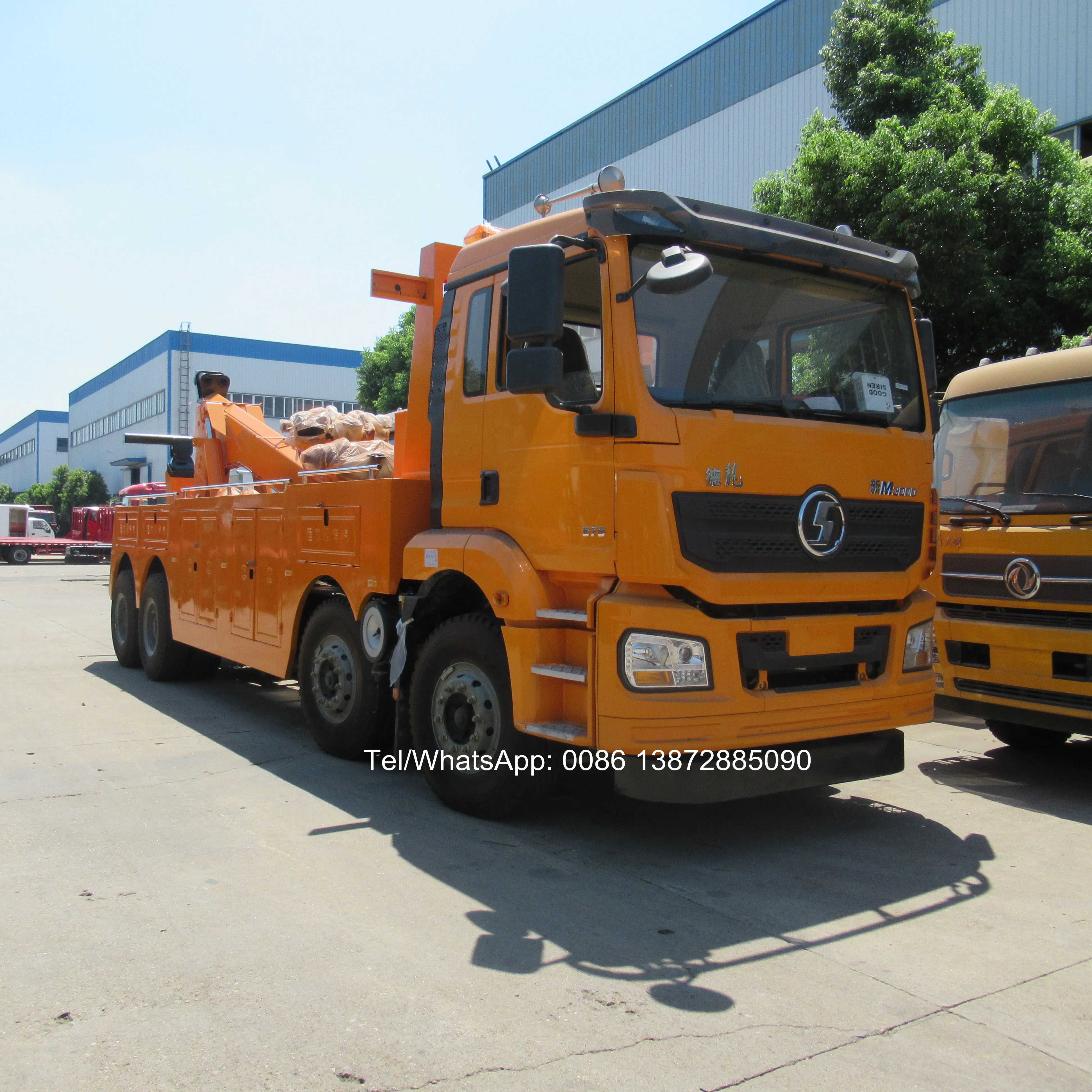 Спасательный Грузовик FAW 8x4 с краном, 75 тонн, 80 тонн, тяжелые тягачи, Эвакуаторы для продажи