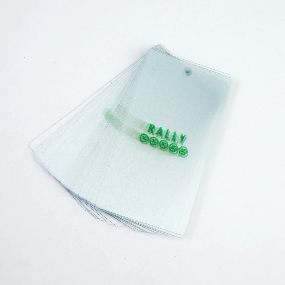 
eco-friendly PP/PET/PVC printed clear plastic garment/clothing hang tag,labels and tags,plastic valve bags 