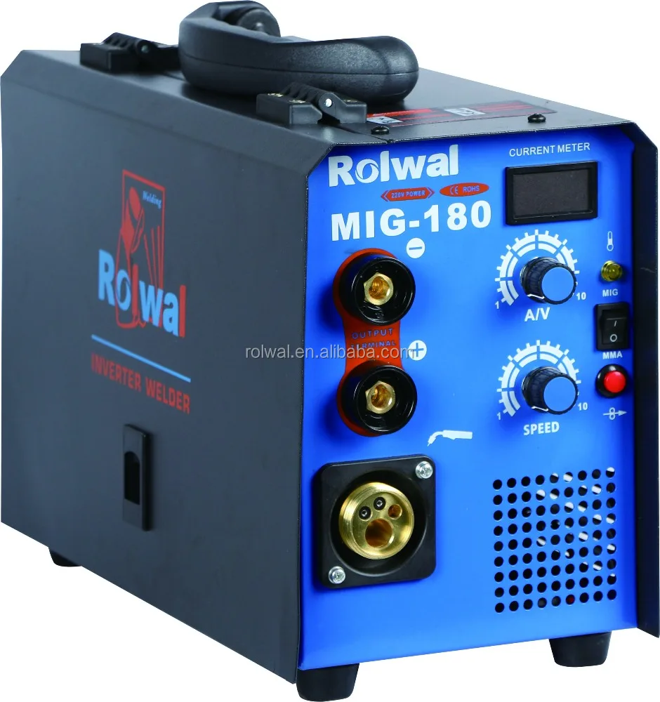 Rolwal MIG/MAG/MMA Co2 Gas Shielded 200Amp IGBT Inverter DC Welding Machine CE/EMC/RoHS