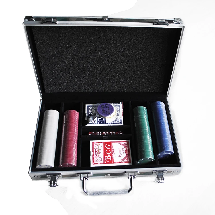 Camouflage multi custom aluminum 200 poker chip set briefcase