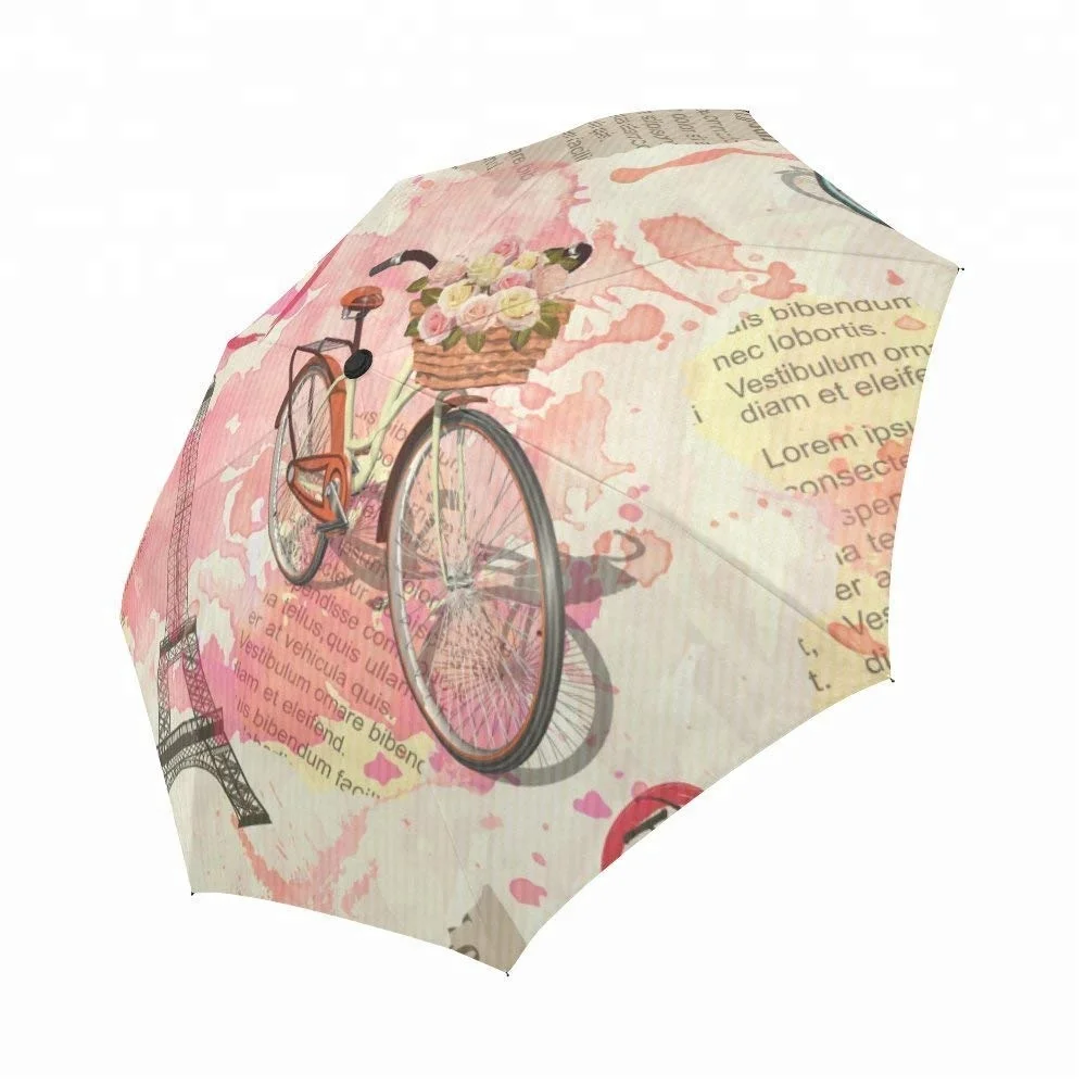 Custom Printing Unique Design Vintage Marauders Map Folding Rain Umbrella/Parasol/Sun Umbrella