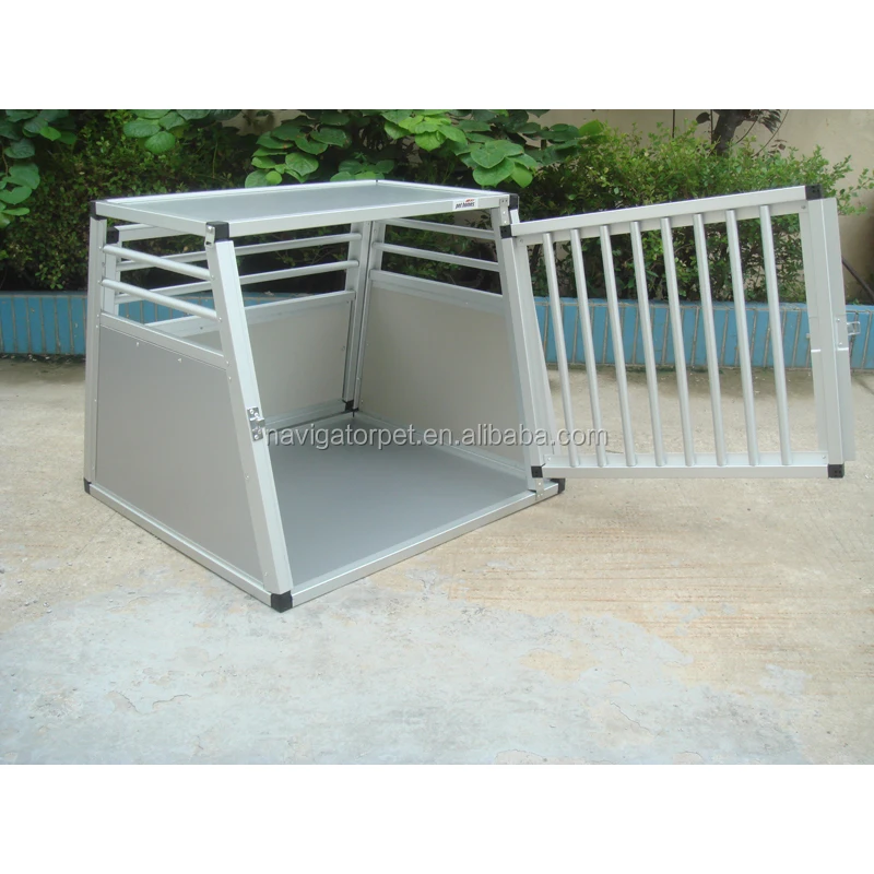 Aluminum Dog Car Cage with round bars