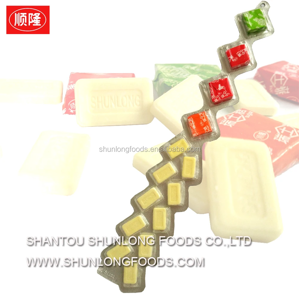 
Cube sugus and tablet milk candy 