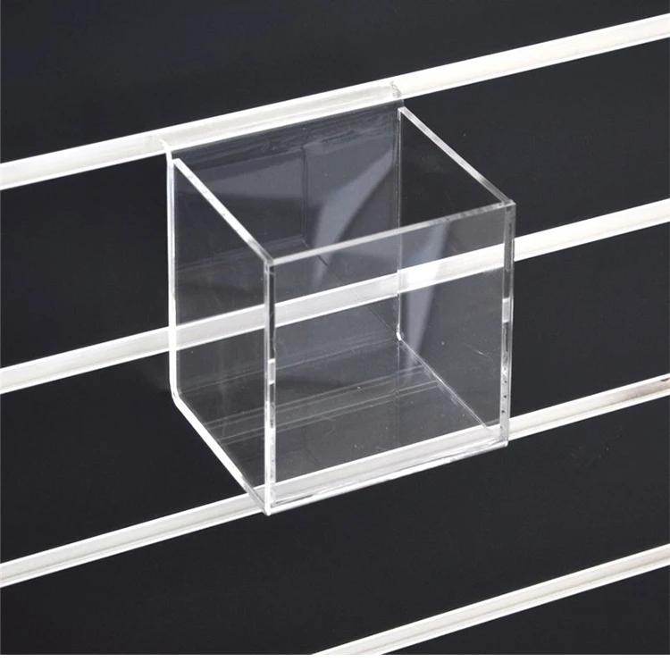 Custom Wholesale 5 Tier Wall Mounted Transparent Storage Display Rack Clear Acrylic Book Shelf
