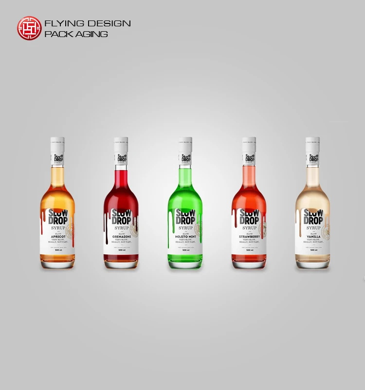 Hot Sale Glass Transparent Beer Bottle packing Adhesive Label