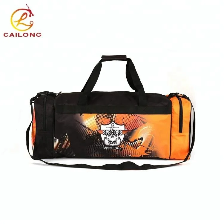 Wholesale OEM skull pattern men sports duffel travel bags