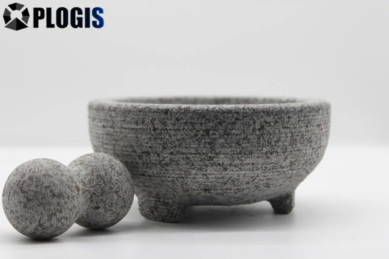 wholesale Large Granite marble stone  Mortar And Pestle set big Size 20*9 cm 15cm 2 cup