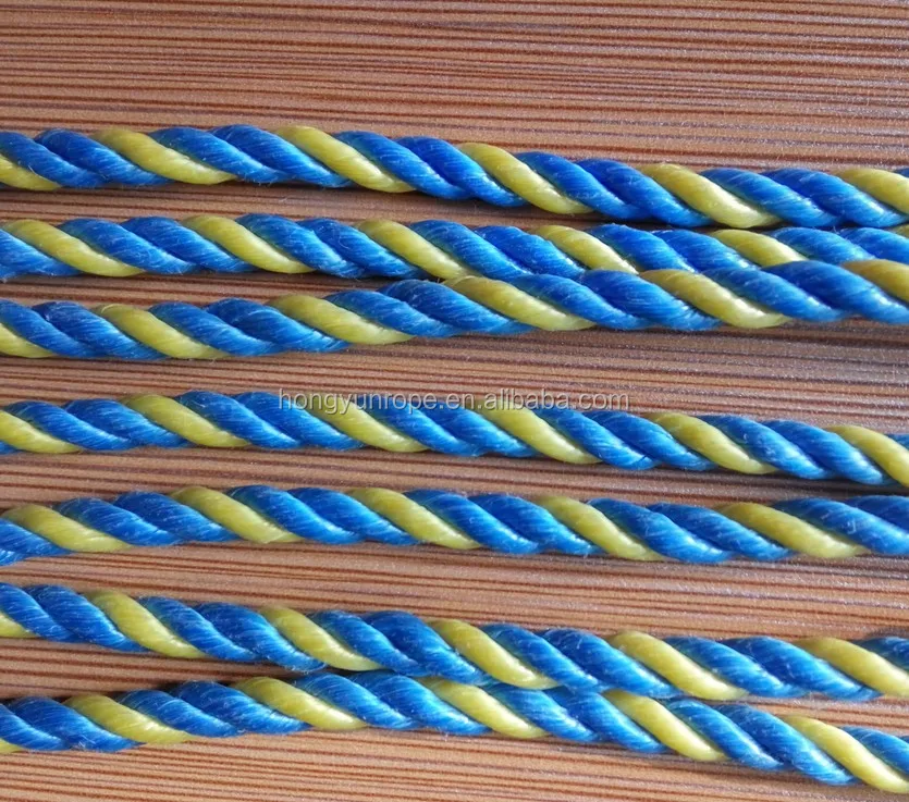 6mm Polypropylene Blue Yellow Hauling Rope Telstra Rope