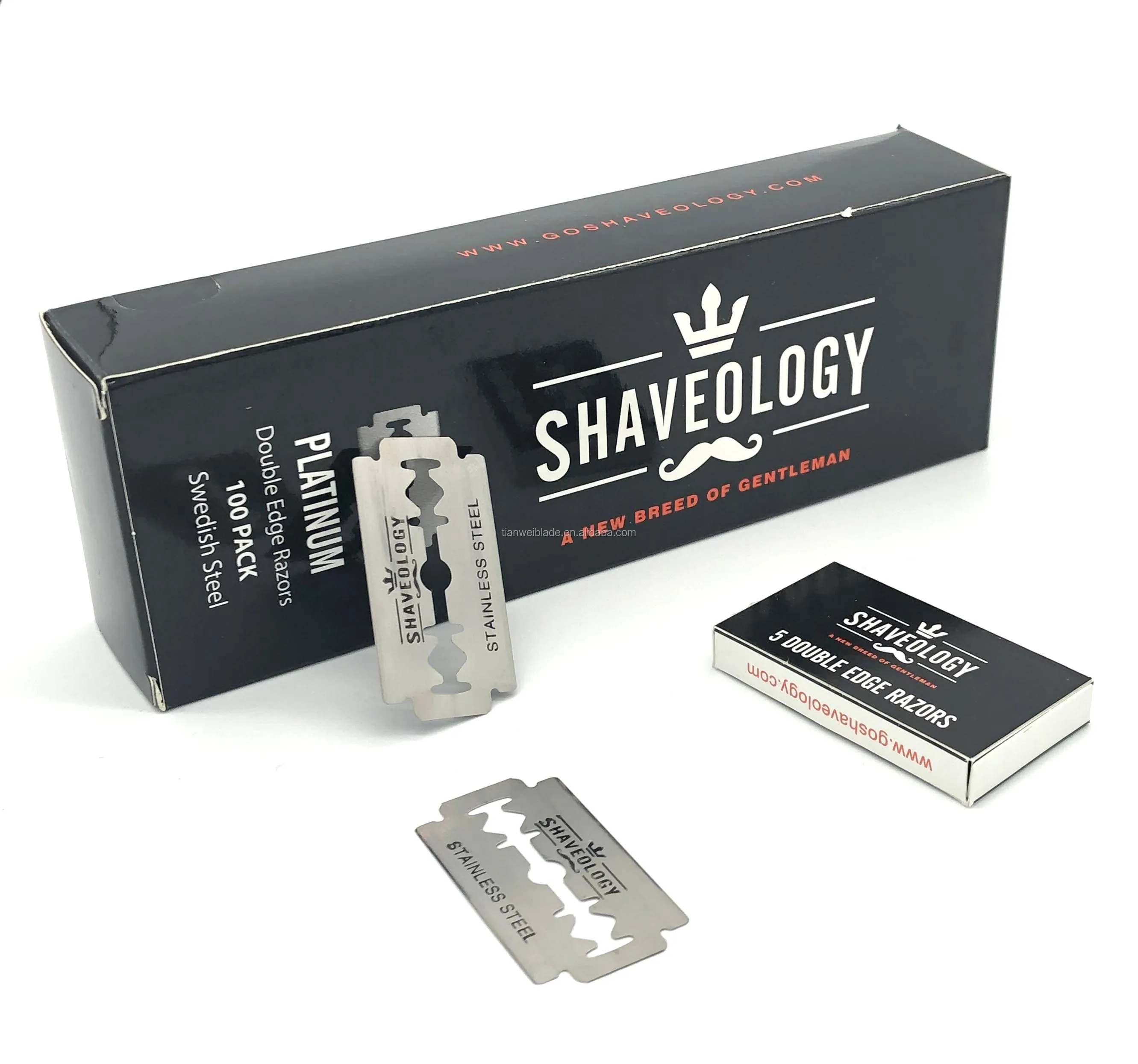 Оптом классические острые безопасные мужские бритвенные лезвия из нержавеющей стали с двойной кромкой