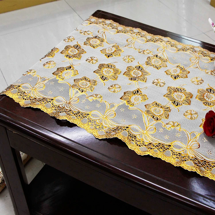 50cm Vinyl Gold and Silver Fine Long Lace/gold lace doily