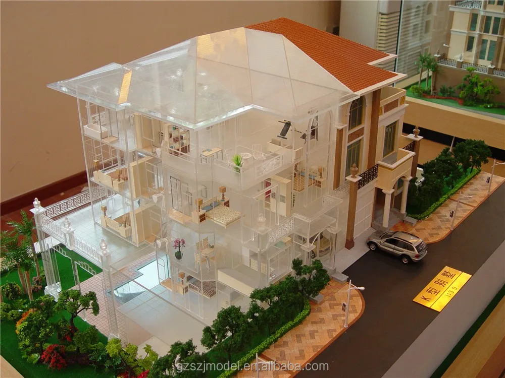 Продажа строительных моделей для дома, Миниатюрные модели для строительства виллы
