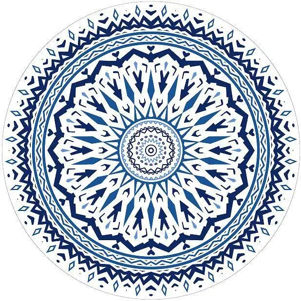 Eco-friendly Printing and Customized Round Beach Towel Beach Sitting Mats Yoga Mat with tassels