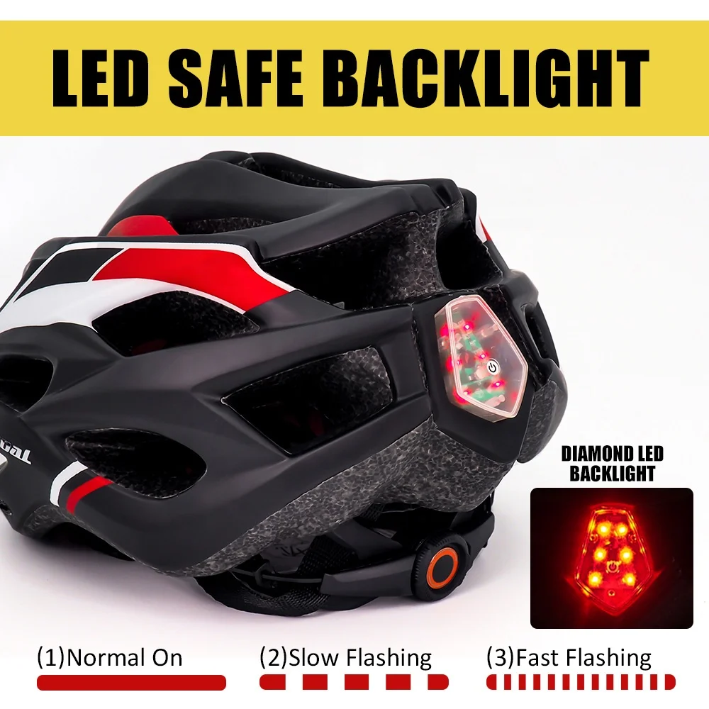 
Manufacturer Bicycle Helmet Adults Mountain Bike Helmet with LED Flashlight 
