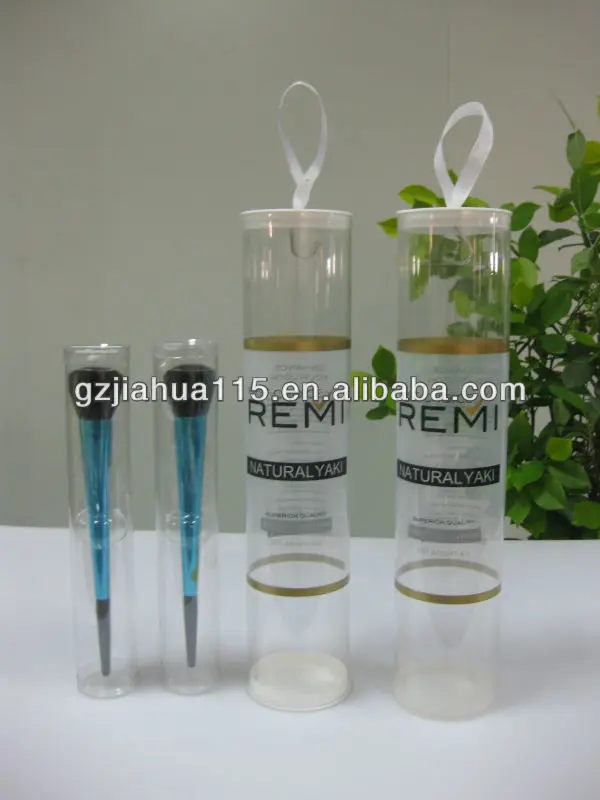 Packaging Tube for Hair Extension Clear Plastic Cylinder Tube Custom Length Very Transparent Hair Storage tube