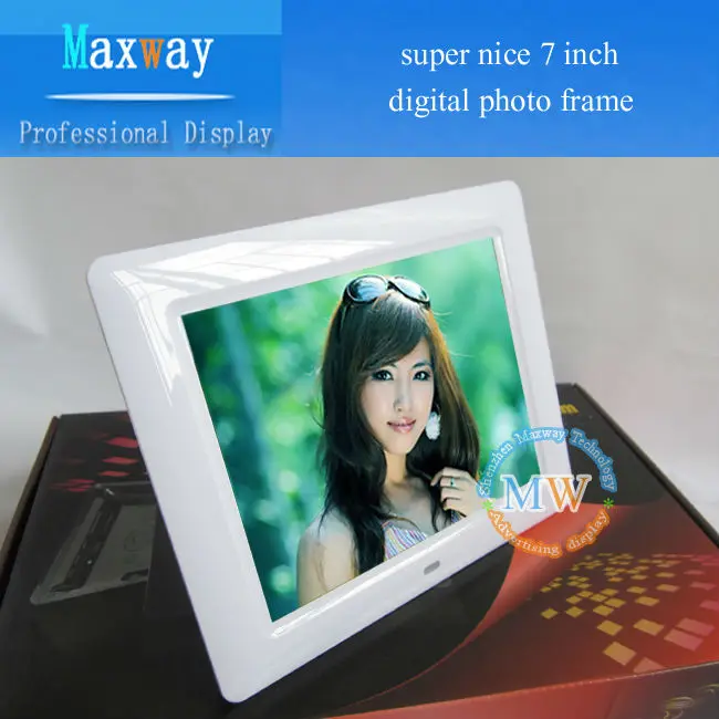 батарейках 7 дюймов цифровая фоторамка с сенсорным экраном