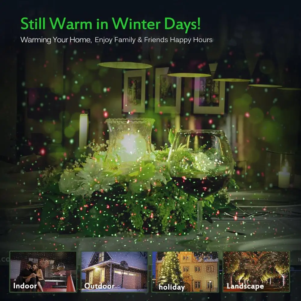 2018 Factory New Products IP65 Outdoor Christmas Star Projector Laser Light Shower